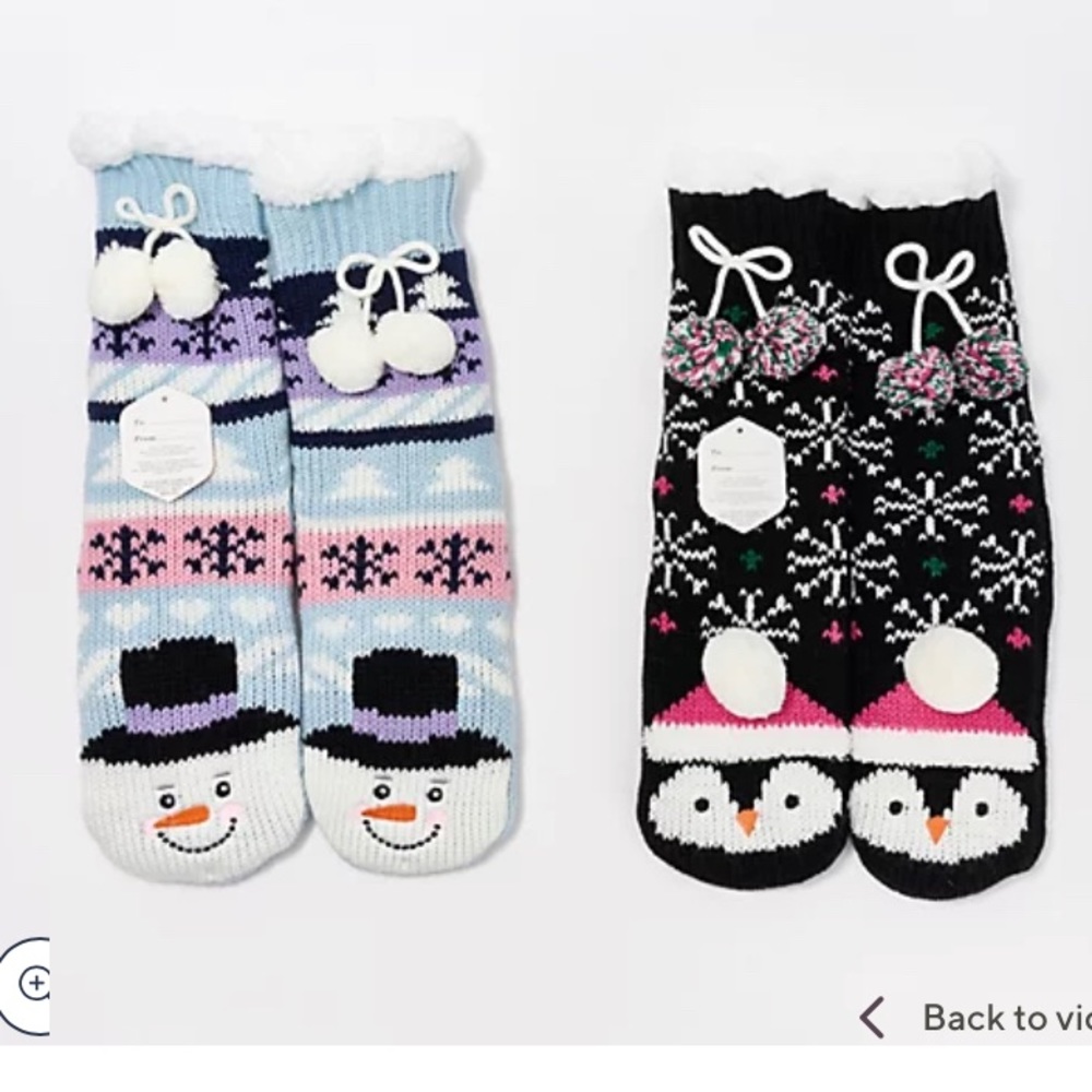 Ladies Hallmark Faux shearling slipper socks size 4-10 Brand new